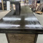 Coffee Ebony Lavonne Sales Counter - with Privacy Tower & ADA drop 6 Coffee Ebony Lavonne Sales Counter - with Privacy Tower & ADA drop