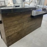 Coffee Ebony Lavonne Sales Counter - with Privacy Tower & ADA drop 7 Coffee Ebony Lavonne Sales Counter - with Privacy Tower & ADA drop