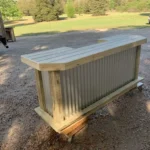 Metal Aurora Outdoor Home Bar with footrail 1 Metal Aurora Outdoor Home Bar with footrail