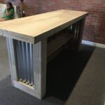 Metal Straight Small Unfinished - Solid wood & metal bar 2 Metal Straight Small Unfinished - Solid wood & metal bar 2