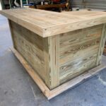 L Shape Horizontal – Rustic pressure treated wood bar 1 L Shape Horizontal - Rustic pressure treated wood bar 1