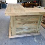 L Shape Horizontal - Rustic pressure treated wood bar 2 L Shape Horizontal - Rustic pressure treated wood bar 2
