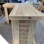 L Shape Horizontal - Rustic pressure treated wood bar 3 L Shape Horizontal - Rustic pressure treated wood bar 3