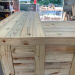 L Shape Horizontal - Rustic pressure treated wood bar 4 L Shape Horizontal - Rustic pressure treated wood bar 4