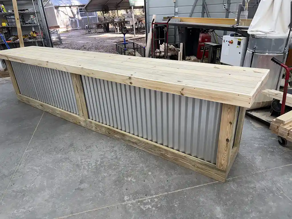 Metal Straight Ace Large Outdoor Home Bar 16 foot 1 Metal Straight Ace Large Outdoor Home Bar 16 foot