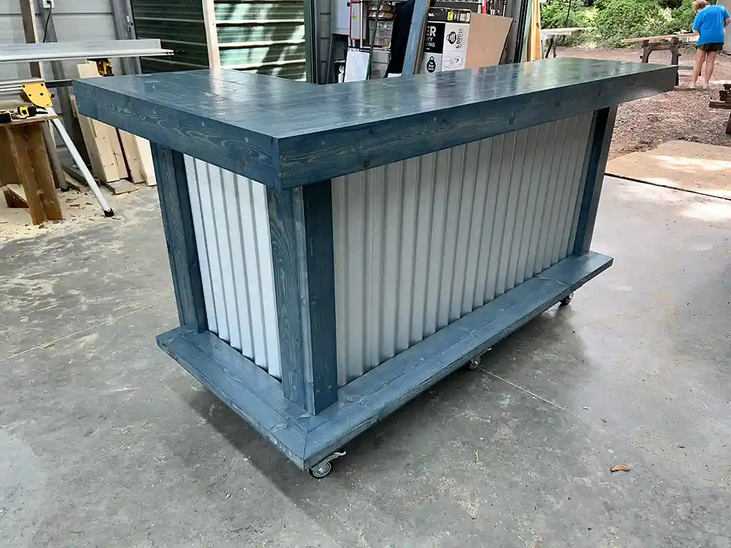 Rivers Run Thomas Metal L Shape Covered Patio Home Bar 2 Rivers Run Thomas Metal L Shape Covered Patio Home Bar