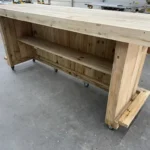 Straight Ace Outdoor Home Bar w footrail casters 4 Straight Ace Outdoor Home Bar w footrail casters