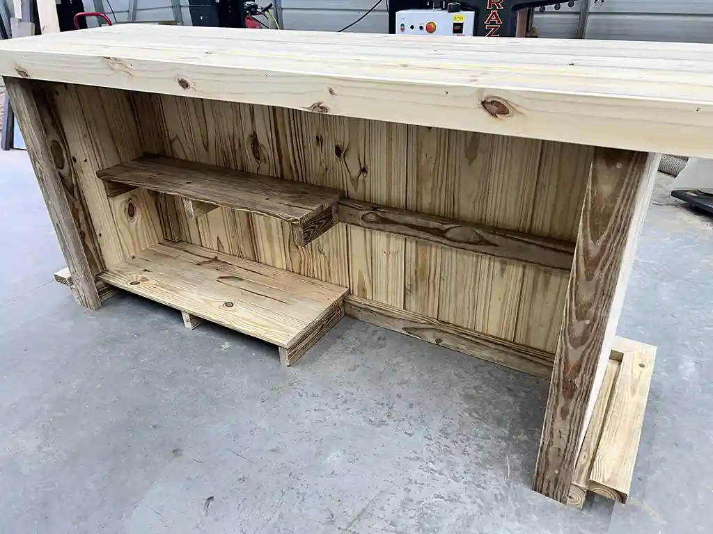 Straight Ace Outdoor Home Bar w footrail mini-fr space 6 Straight Ace Outdoor Home Bar w footrail mini-fr space