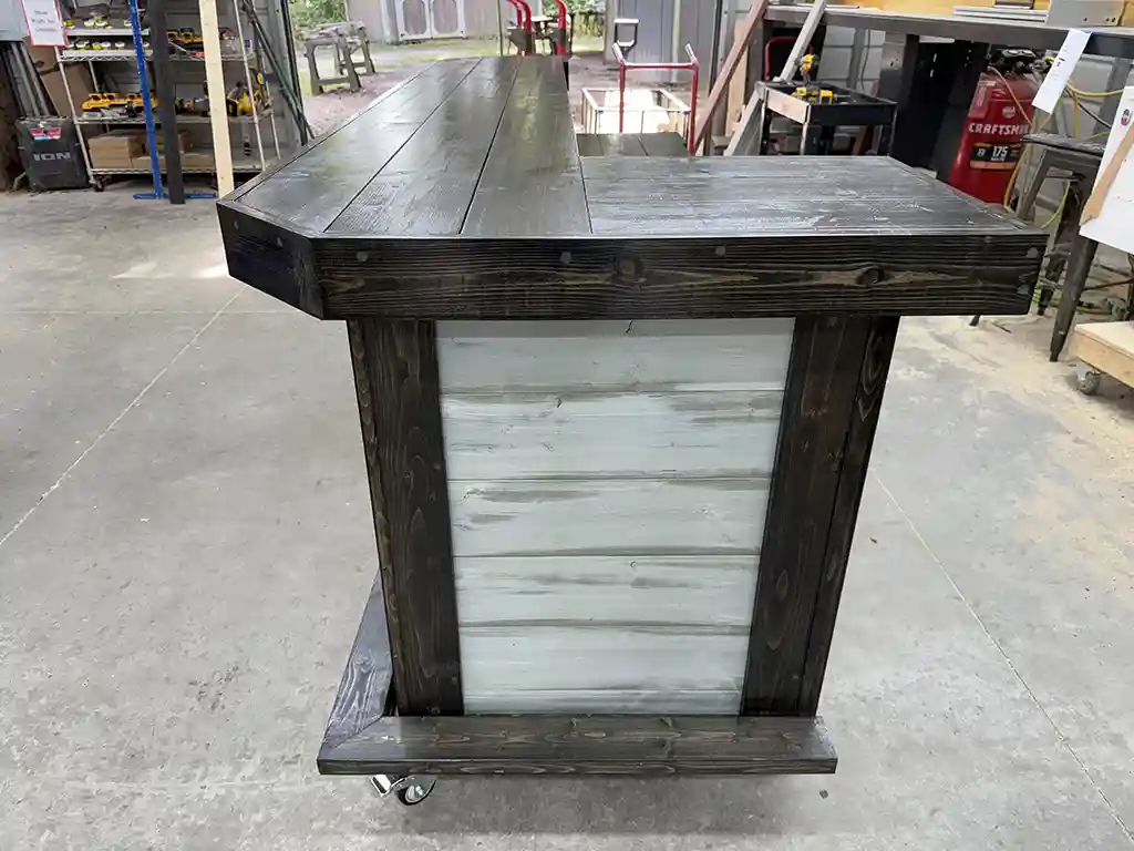 Thomas L Shape Covered Patio Home Bar Stormwash Ebony Colors 3