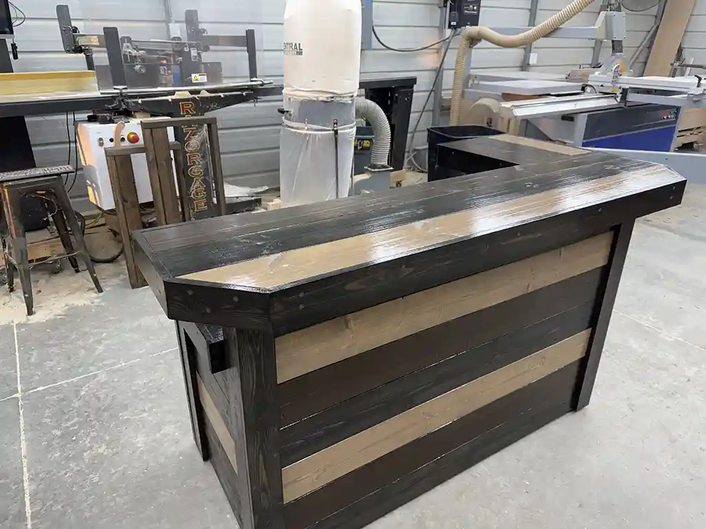 Thomas L Shape Covered Patio Home Bar Dark 3 Tone Colors Leg left 2 Thomas L Shape Covered Patio Home Bar Dark 3 Tone Colors Leg left 2