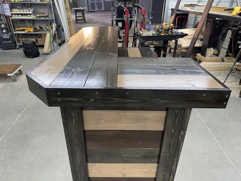 Thomas L Shape Covered Patio Home Bar Dark 3 Tone Colors Leg left 5 Thomas L Shape Covered Patio Home Bar Dark 3 Tone Colors Leg left 5