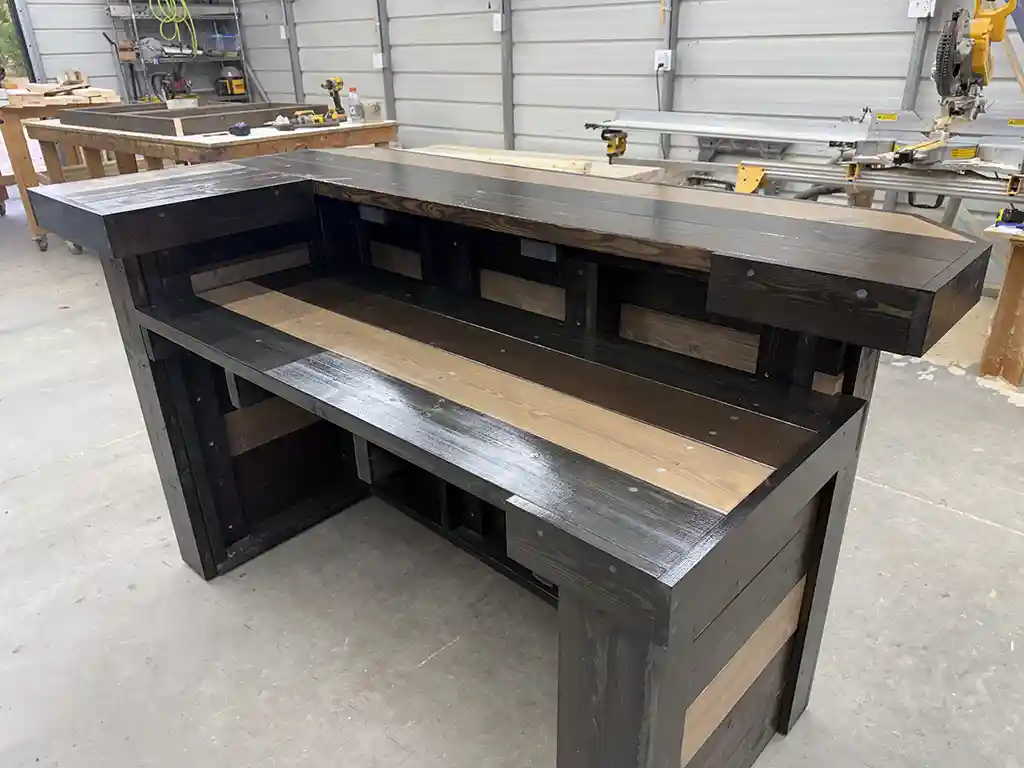 Thomas L Shape Covered Patio Home Bar Dark 3 Tone Colors Leg left 7 Thomas L Shape Covered Patio Home Bar Dark 3 Tone Colors Leg left 7