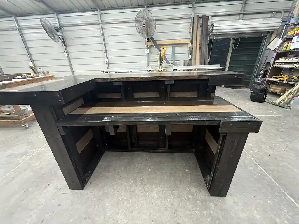 Thomas L Shape Covered Patio Home Bar Dark 3 Tone Colors Leg left 8 Thomas L Shape Covered Patio Home Bar Dark 3 Tone Colors Leg left 8