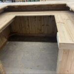 kitchen u 4 Kitchen Wood U Shaped 2-Level - Rustic style real pressure treated wood outdoor patio bar