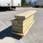 outdoor elyse 3 Elyse .75 2-Level Outdoor Bar - Rustic real pressure treated wood barn wood style, pallet style outdoor patio bar