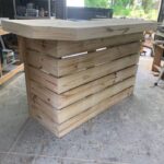 pt elyse 2 Elyse .75 - Rustic real pressure treated wood barn wood style, pallet style outdoor patio bar