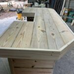 pt elyse 4 Elyse .75 - Rustic real pressure treated wood barn wood style, pallet style outdoor patio bar
