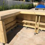ultimate u 2 Ultimate U Shape - Rustic style real pressure treated wood outdoor patio bar