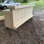 Buffet Wood Plank Top Unfinished - Solid wood indoor home bar 1 Buffet Wood Plank Top Unfinished - Solid wood indoor home bar