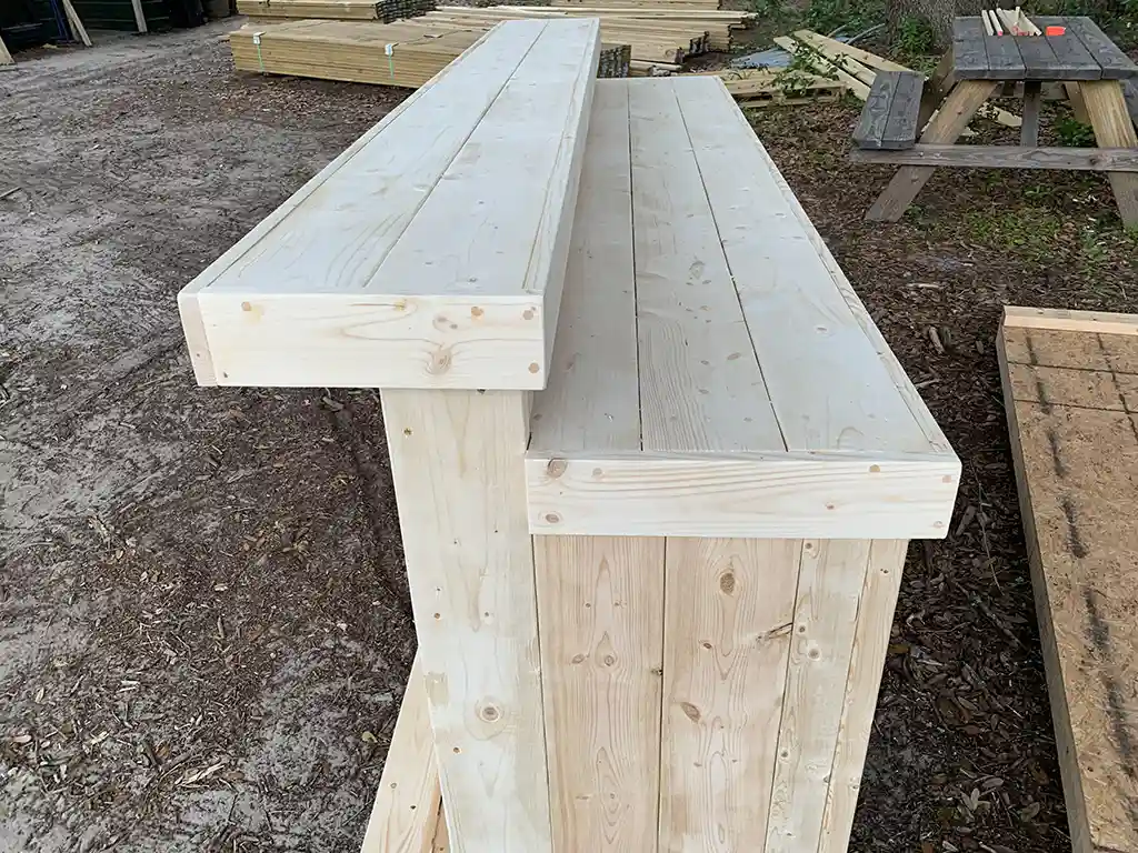 Buffet Wood Plank Top Unfinished - Solid wood indoor home bar 2 Buffet Wood Plank Top Unfinished - Solid wood indoor home bar
