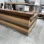 Hello Shabby 2 level, L shape Reception Desk Maggie Walnut colors 1 Hello Shabby 2 level, L shape Reception Desk Maggie Walnut colors
