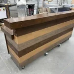 Hello Shabby 2 level, L shape Reception Desk Maggie Walnut colors 3 Hello Shabby 2 level, L shape Reception Desk Maggie Walnut colors