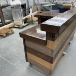 Hello Shabby 2 level, L shape Reception Desk Maggie Walnut colors 4 Hello Shabby 2 level, L shape Reception Desk Maggie Walnut colors