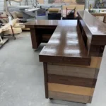 Hello Shabby 2 level, L shape Reception Desk Maggie Walnut colors 5 Hello Shabby 2 level, L shape Reception Desk Maggie Walnut colors