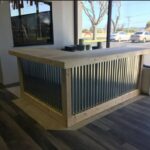 L Shape Original Metal Smooth Top Unfinished - Solid wood & metal indoor bar 1 L Shape Original Metal Smooth Top Unfinished - Solid wood & metal indoor bar 1