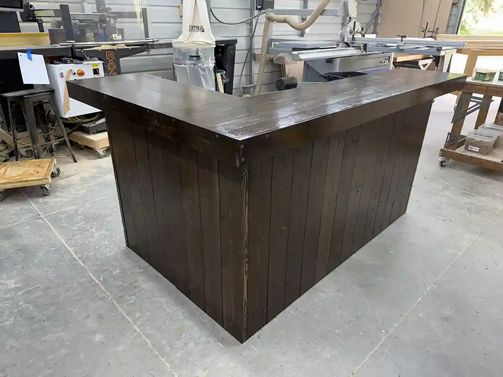 Smooth Kitchen L Shape Indoor Home Bar Espresso 2