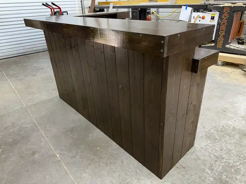 Smooth Kitchen L Shape Indoor Home Bar Espresso 3