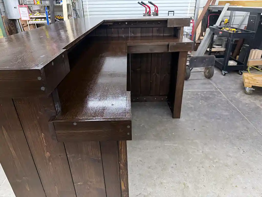 Smooth Kitchen L Shape Indoor Home Bar Espresso 4