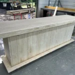 Straight Ace Large Indoor Home Bar Unfinished w footrail 2 Straight Ace Large Indoor Home Bar Unfinished with footrail