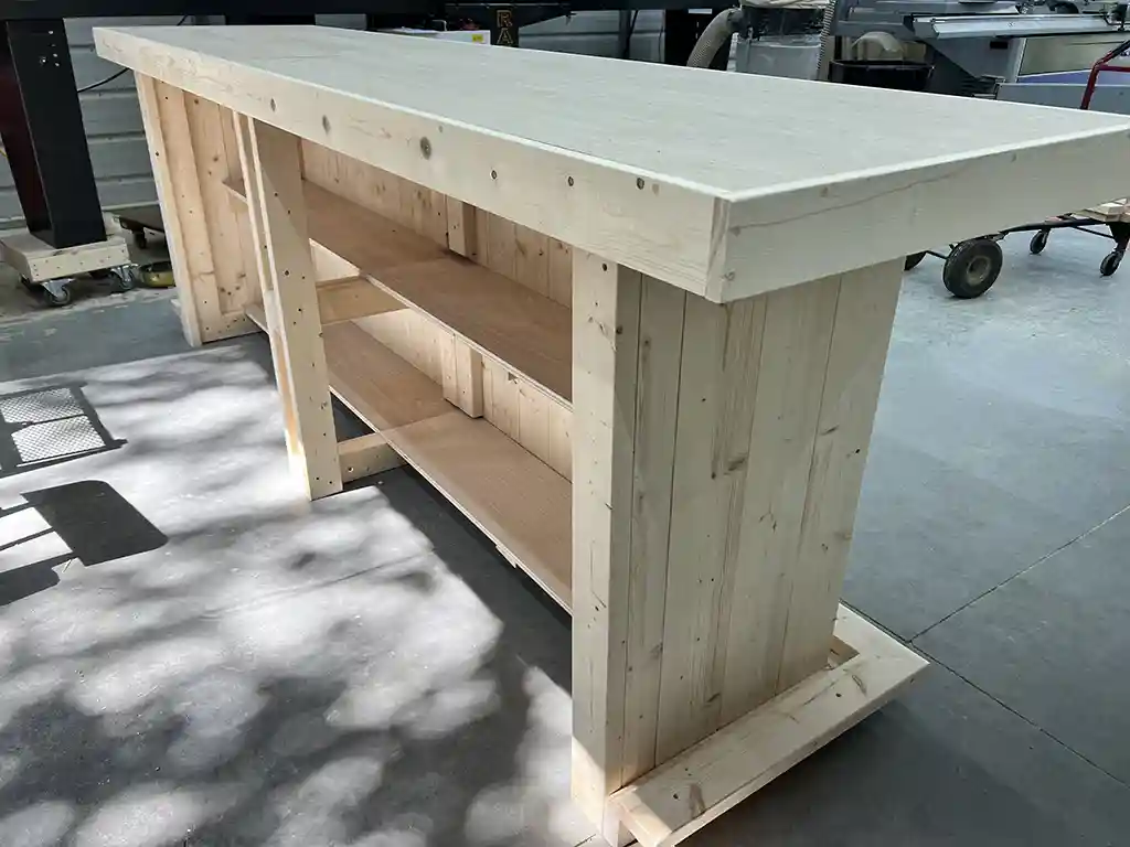 Straight Ace Large Indoor Home Bar Unfinished w footrail 3 Straight Ace Large Indoor Home Bar Unfinished with footrail