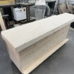 Unfinished Horizon Wide Top Buffet Home Bar with casters 1