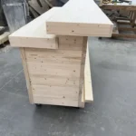 Unfinished Horizon Wide Top Buffet Home Bar with casters 3