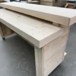 Unfinished Horizon Wide Top Buffet Home Bar with casters 4