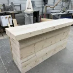 Unfinished Horizon Wide Top Buffet Home Bar with shelf 2
