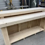 Unfinished Horizon Wide Top Buffet Home Bar with shelf 5