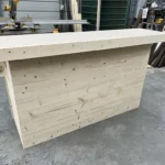 Unfinished Horizon Wide Top Buffet Indoor Home Bar w 2 shelves 1