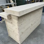 Unfinished Horizon Wide Top Buffet Indoor Home Bar w 2 shelves 3