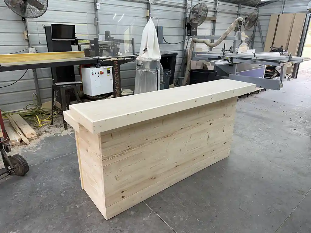Unfinished Horizon Wide Top Buffet Indoor Home Bar w shelf 1