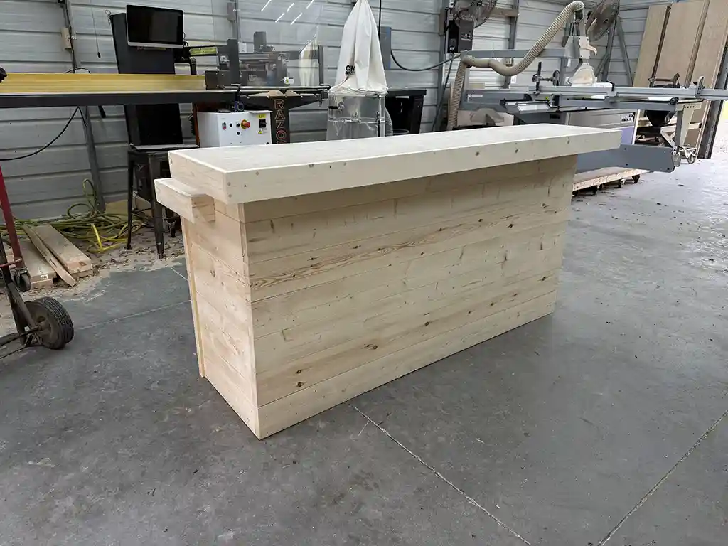 Unfinished Horizon Wide Top Buffet Indoor Home Bar w shelf 2