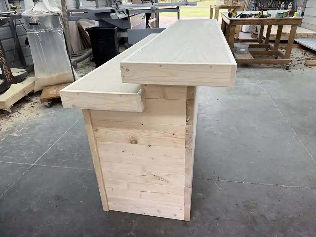 Unfinished Horizon Wide Top Buffet Indoor Home Bar w shelf 3