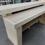 Unfinished Horizon Wide Top Buffet Indoor Home Bar w shelf 6