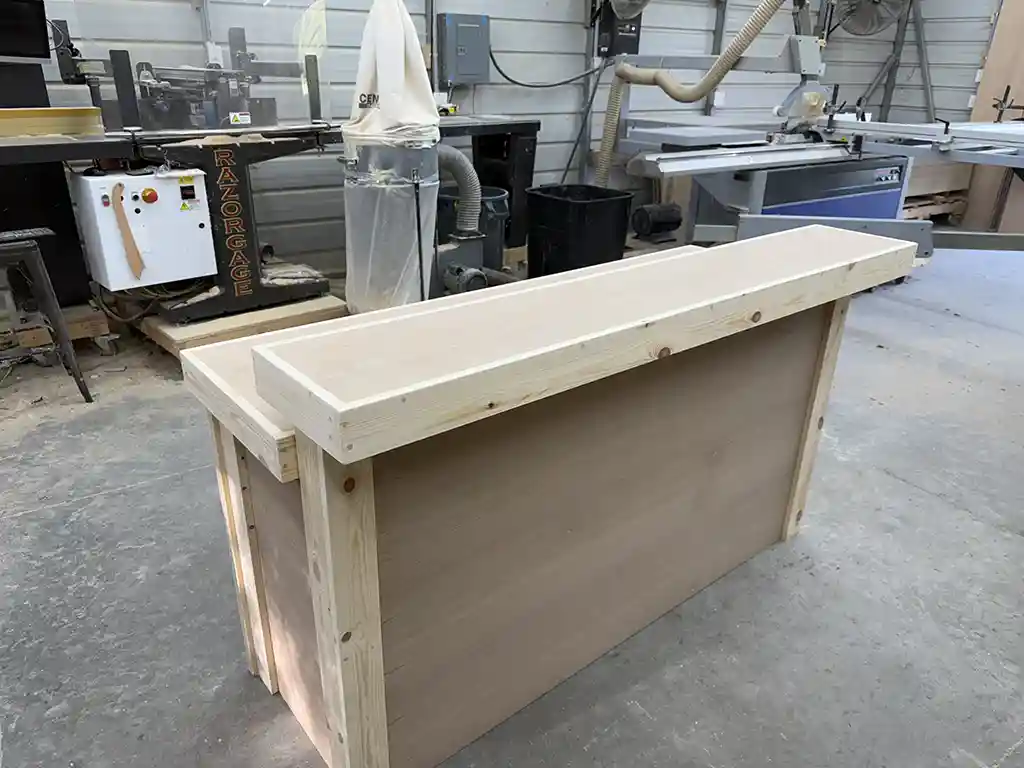 Unfinished Plywood Buffet Indoor Home Bar w shelf 2