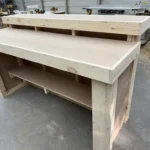 Unfinished Plywood Buffet Indoor Home Bar w shelf 4