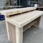 Unfinished Plywood Buffet Indoor Home Bar w shelf 5