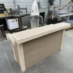 Unfinished Plywood Buffet Indoor Home Bar with 2 shelves 1