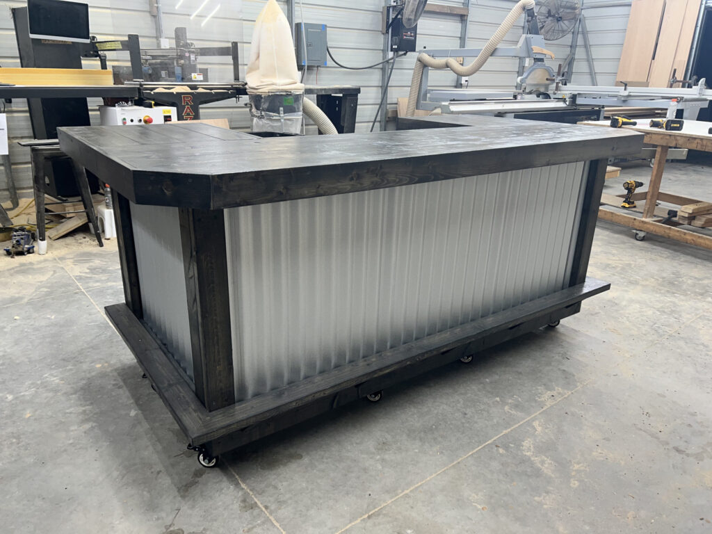 Ebony Metal Mini Mega U Shape Covered Patio Home Bar 1 Ebony Metal Mini Mega U Shape Covered Patio Home Bar